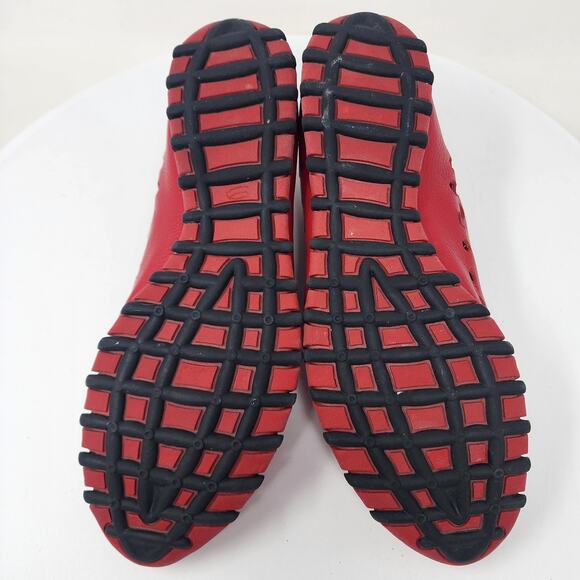 Litfoot Oxford Lace-up Sneaker Women EU41/US10.5 Red Leather Perforated LF9010 - Picture 11 of 13